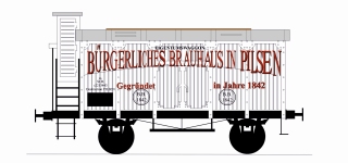 BuBi Model N40084 - N - Bierwagen Plzeň V